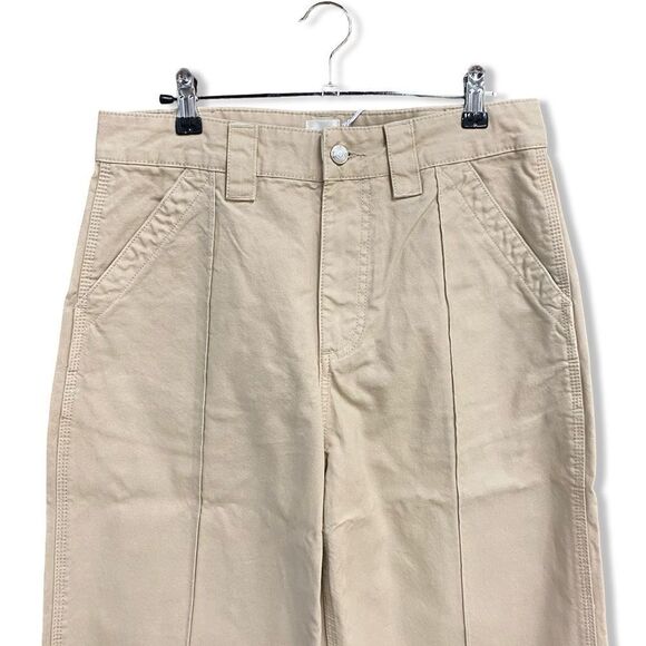 NWT HELSA Workwear Oversized Pants Taupe khaki wide leg Revolve S - Picture 5 of 14